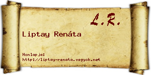 Liptay Renáta névjegykártya
